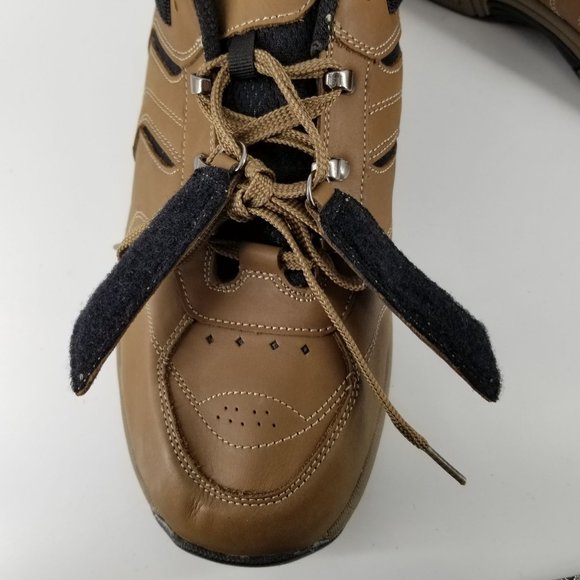 Bio Fit Ortho Feet Walking Shoe Brown 14 Leather Comfort XX Wide Adjustable Lace - Picture 10 of 14